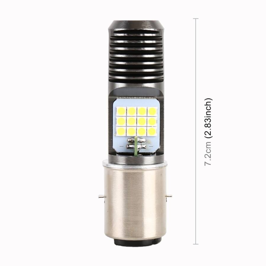 BA20D DC12V / 7.4W Motorcycle LED Headlight with 24LEDs SMD-3030 Lamp Beads, BA20D Style 2 (White...
