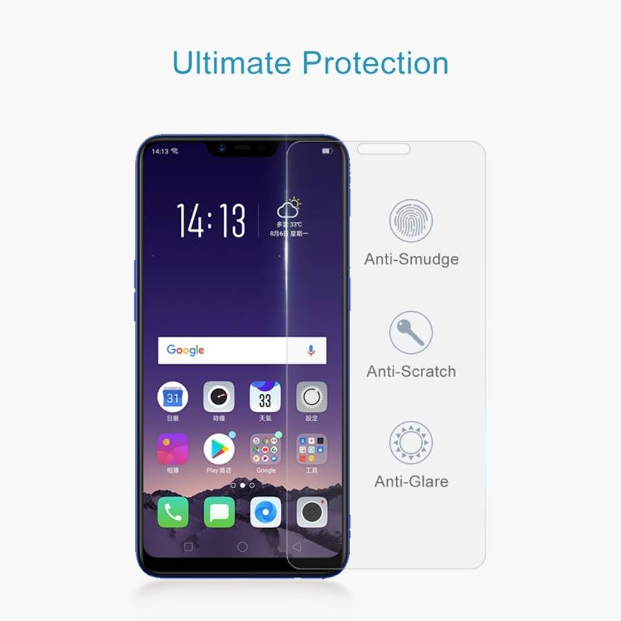 100 PCS 0.26mm 9H 2.5D Tempered Glass Film for OPPO AX5
