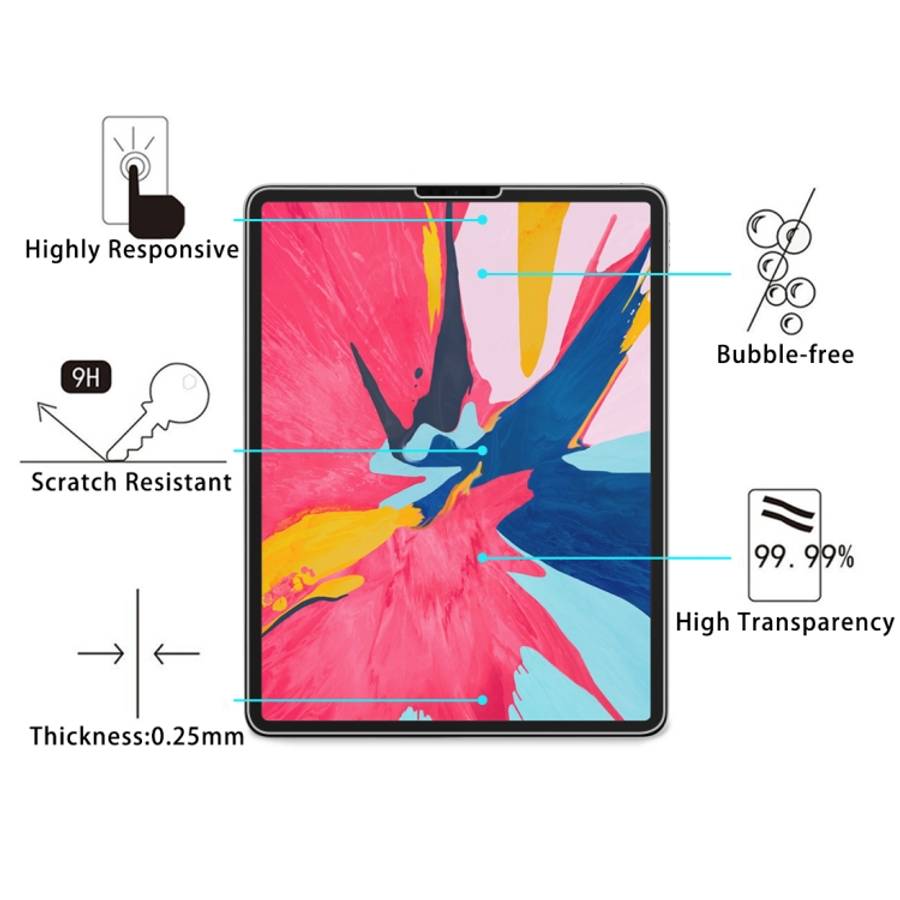 0.26mm 9H Surface Hardness 2.5D Explosion-proof Tempered Glass Film for iPad Pro 12.9 2018/2020/2...