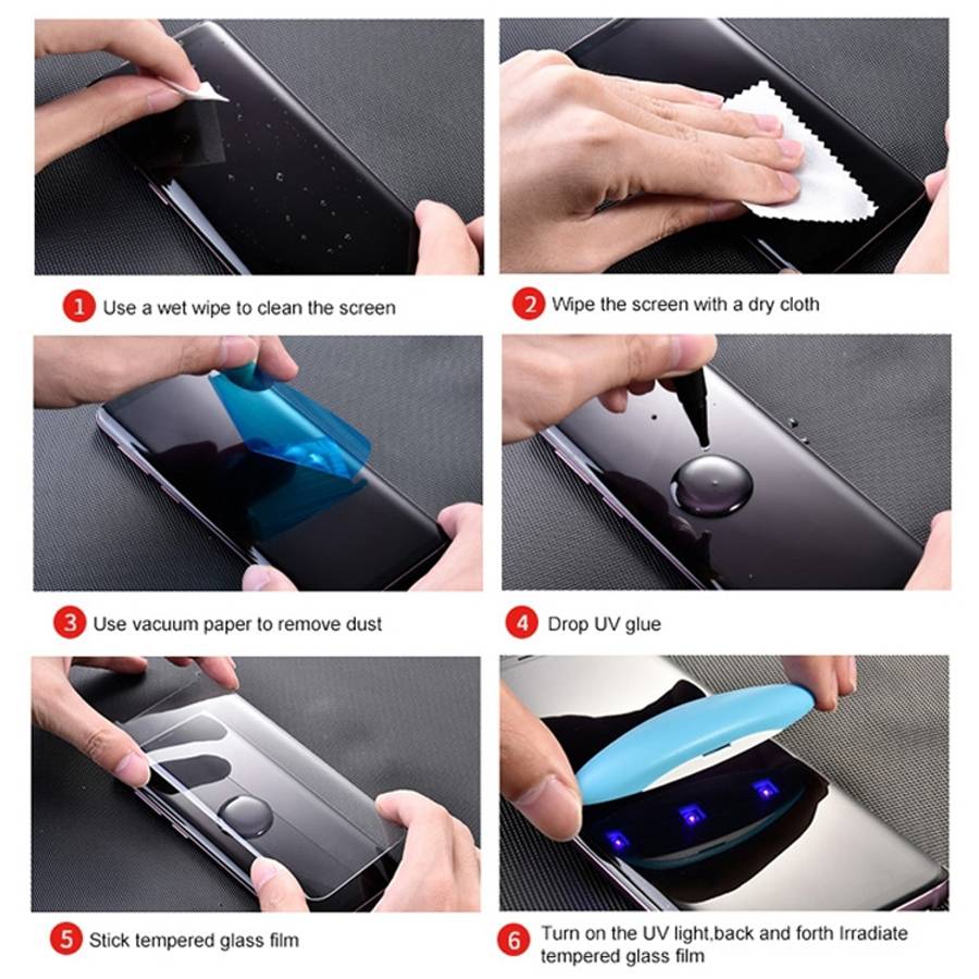 UV Liquid Curved Full Glue Tempered Glass for Galaxy S10,Support Fingerprint Unlock