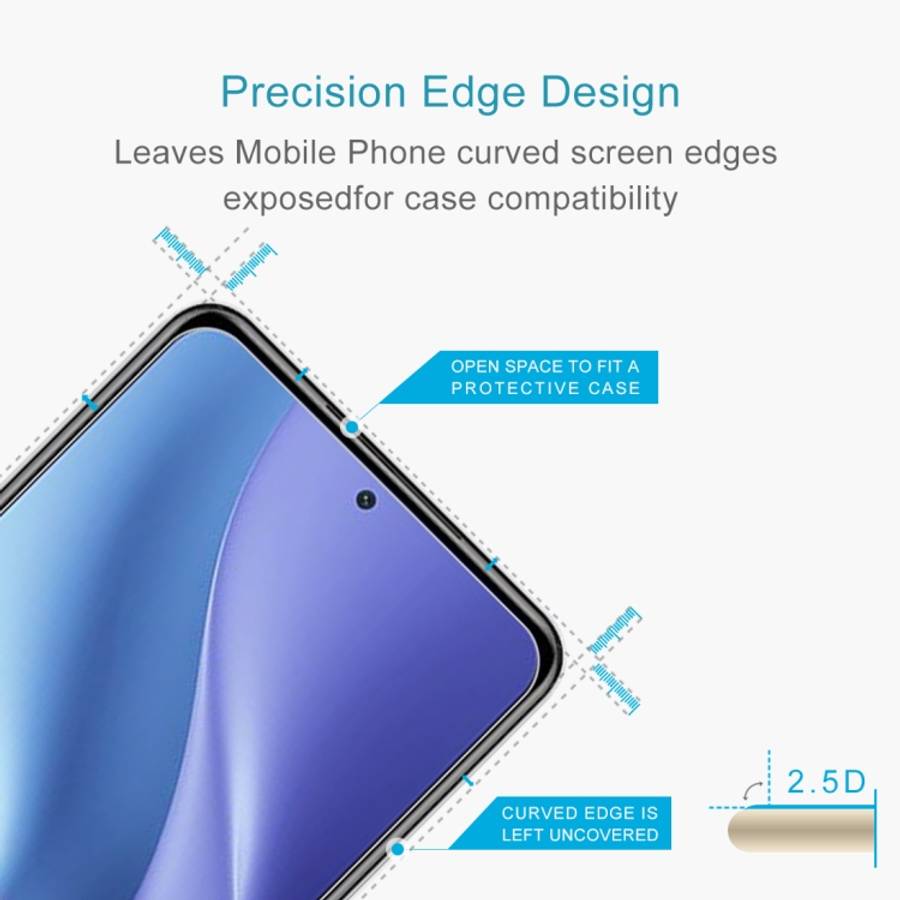 For Xiaomi Redmi K40 5G 0.26mm 9H Surface Hardness 2.5D Explosion-proof Tempered Glass Half Scree...