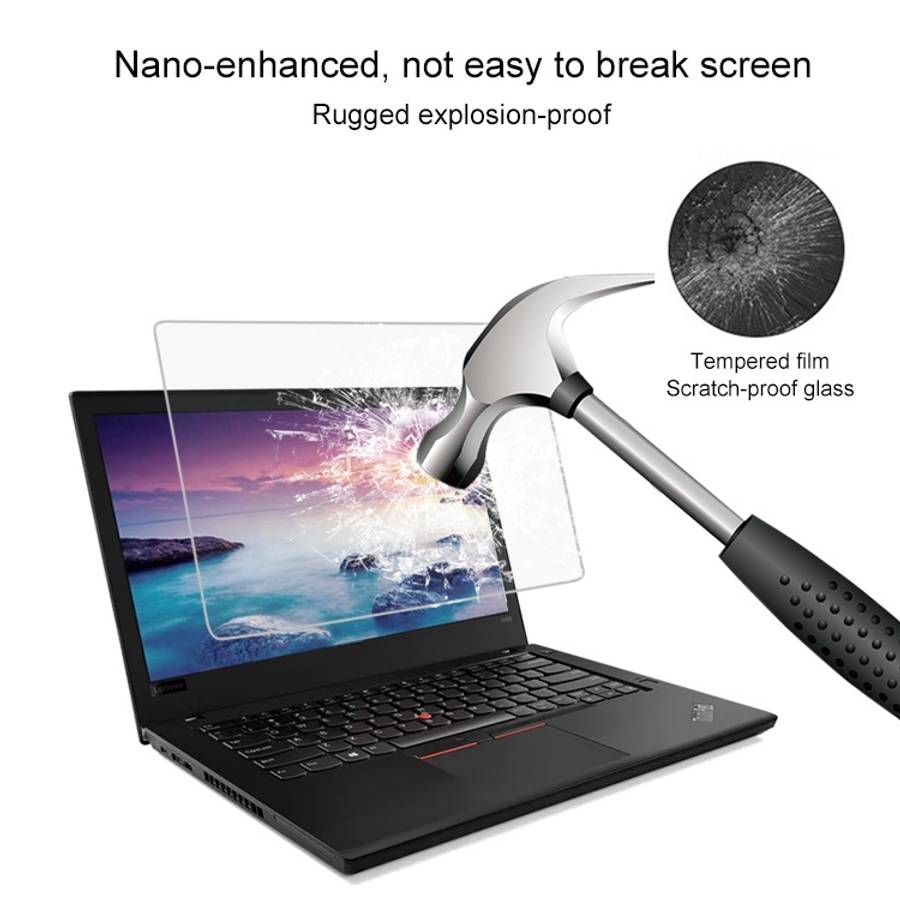 0.4mm 9H Surface Hardness Full Screen Tempered Glass Film for Lenovo ThinkPad E485 14 inch