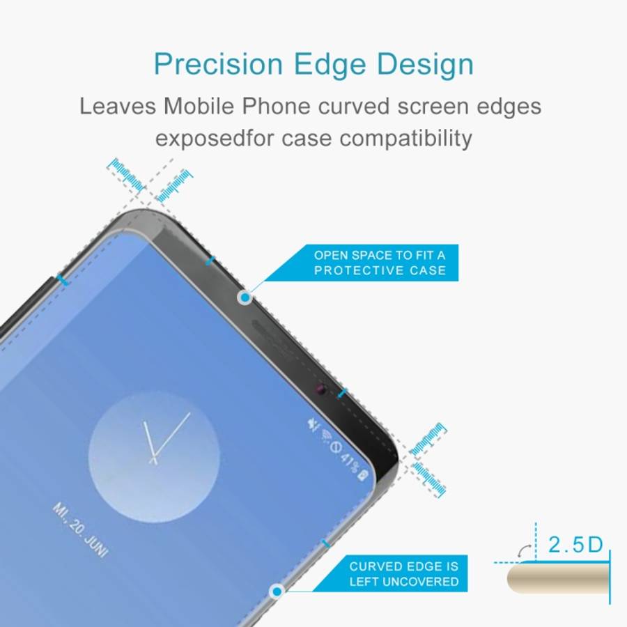 0.26mm 9H 2.5D Explosion-proof Tempered Glass Film for Galaxy S10+,Screen Fingerprint Unlocking i...