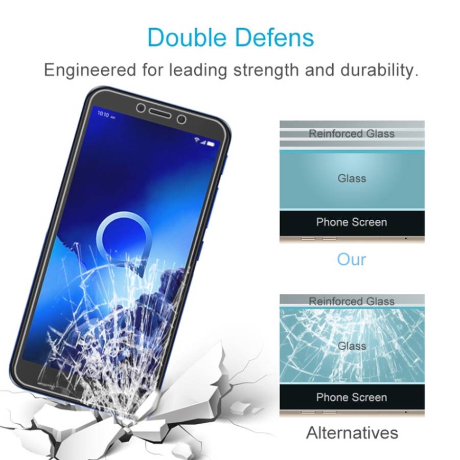 For Alcatel U5 2.5D Non-Full Screen Tempered Glass Film