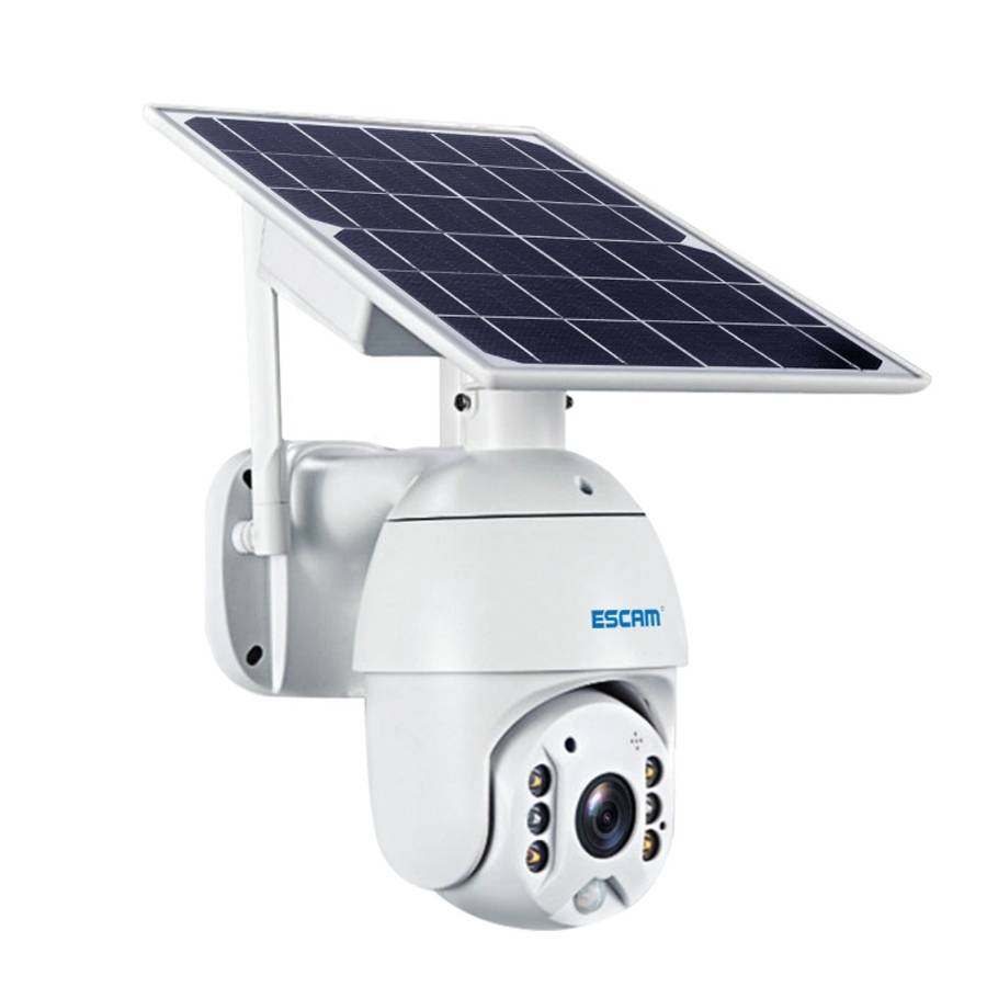 ESCAM QF480 EU Version HD 1080P IP66 Waterproof 4G Solar Panel PT IP Camera with Battery, Support...