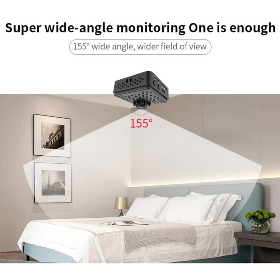 W18 1080P HD WiFi Smart Mini Security Camera, Support 155 Degrees Wide Angle &amp; Motion Detecti...