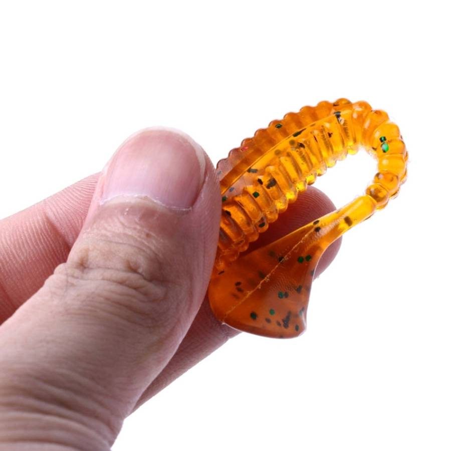HENGJIA SO0205P 5 PCS 8cm/5g  Screw Tail Soft Fishing Lure Artificial Baits