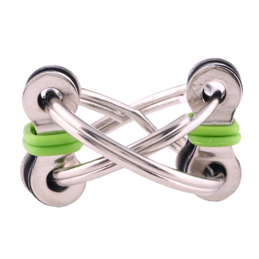 4pcs Key Ring Tri-Spinner Anti Anxiety EDC Toy for Autism ADHD