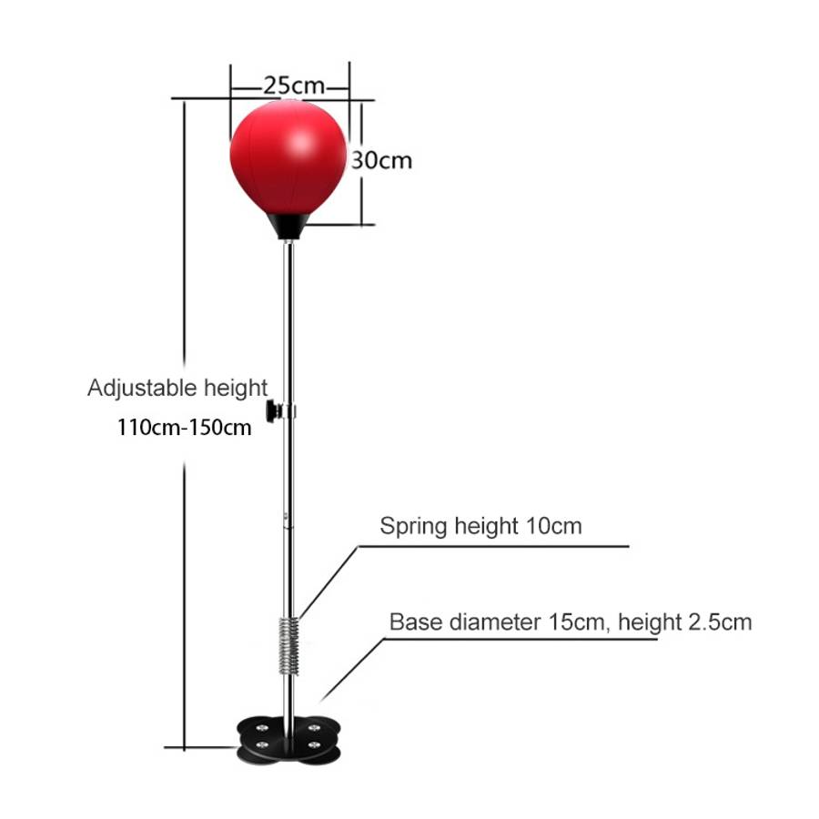 Adult Suction Cup Version Height Adjustable Vertical PU Leather Vent Ball Boxing Speed Ball Famil...