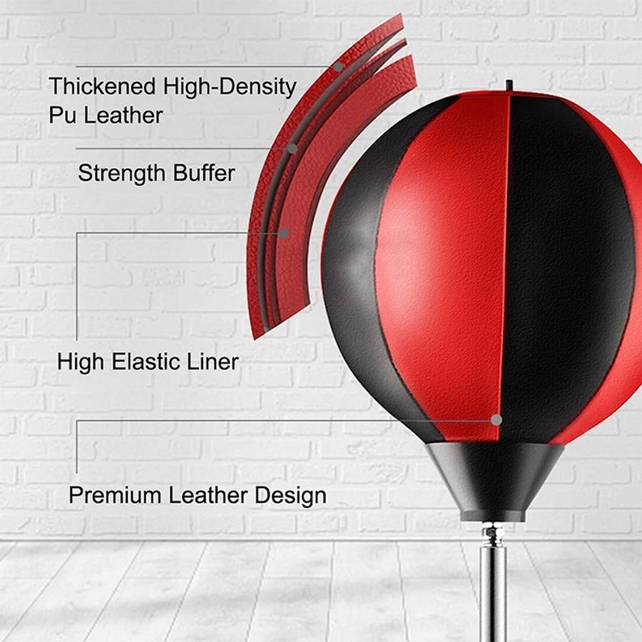 Adult Suction Cup Version Height Adjustable Vertical PU Leather Vent Ball Boxing Speed Ball Famil...