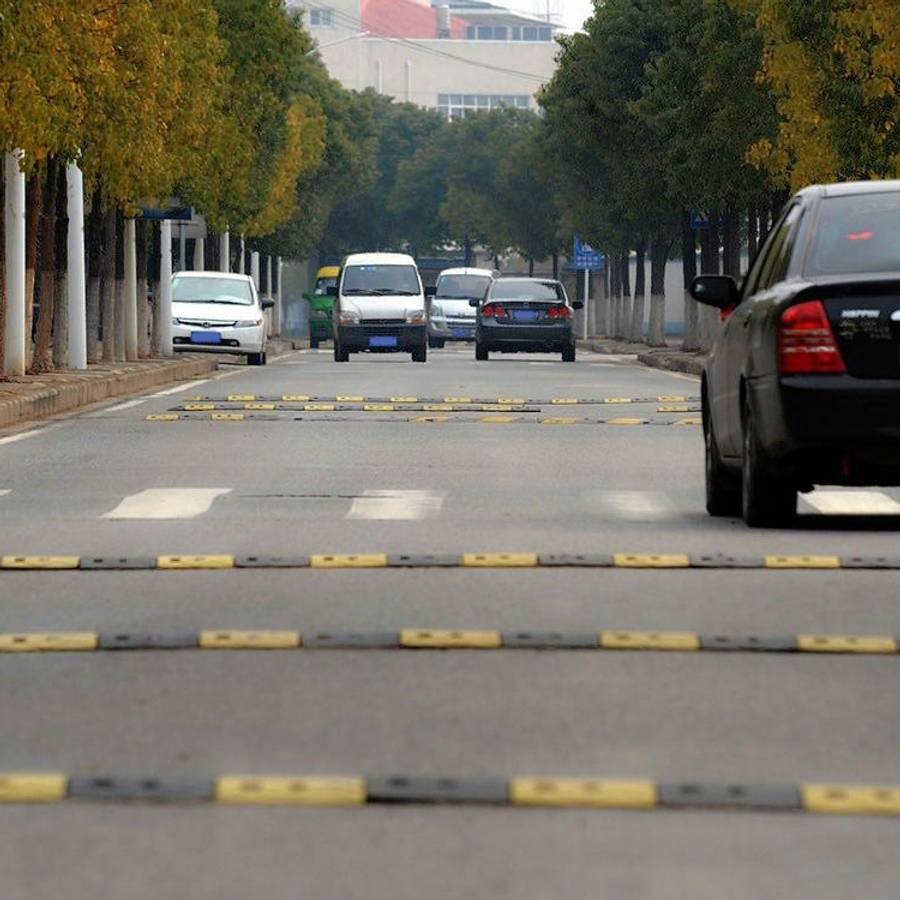 Pair Of Special Round Heads For Rubber Speed Bumps, Diameter: 40cm