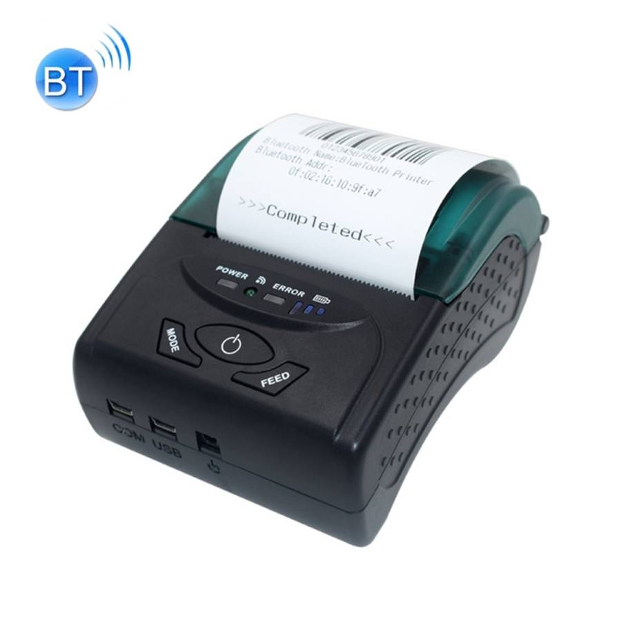 POS-5807 58mm Portable USB Port Thermal Bluetooth Ticket Printer, Max Supported Thermal Paper Siz...