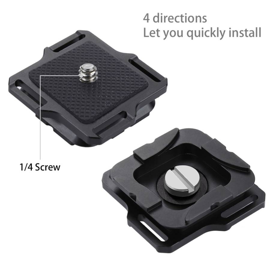 PULUZ Capture Camera Clip Aluminum Alloy Quick Release Clip with Plate, Capture Clip
