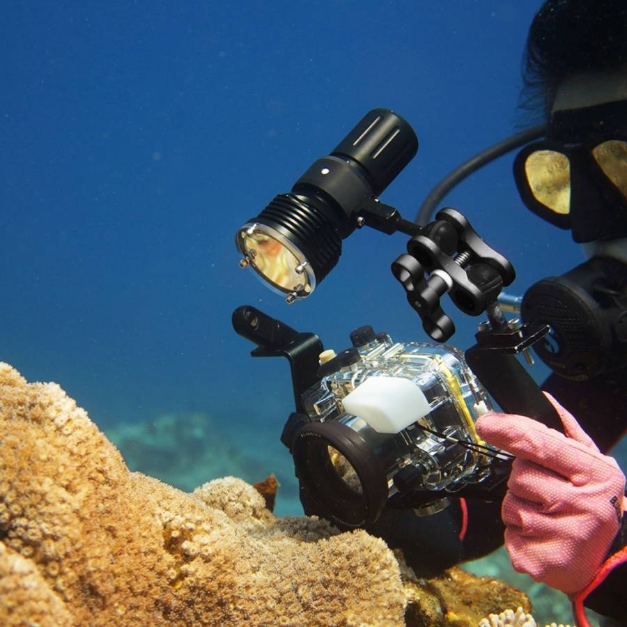 PULUZ Dual Aluminum Alloy Clamp for Underwater Arm System