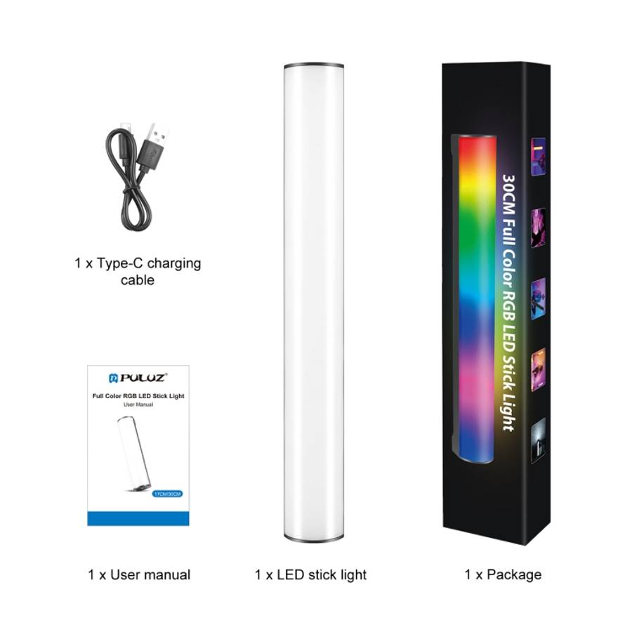 PULUZ 30cm Photo Handheld RGB Stick Light Magnetic LED Fill Light