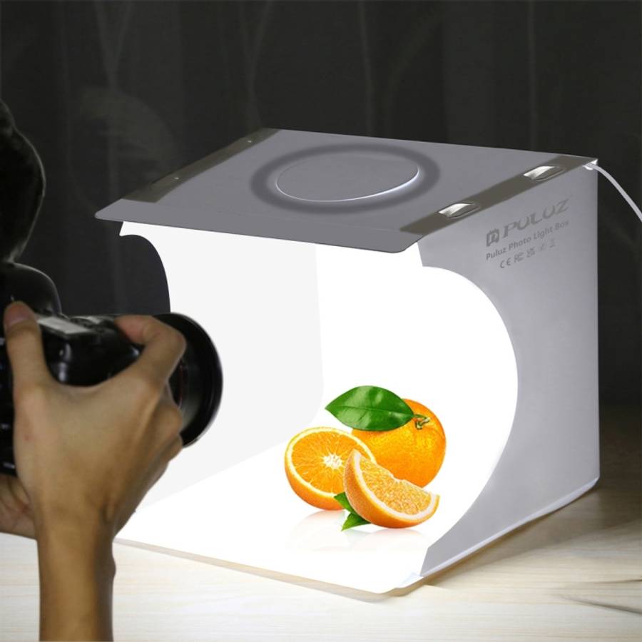 PULUZ 23cm Ring LED Panel Folding Portable Light Photo Lighting Studio Shooting Tent Box Kit with...