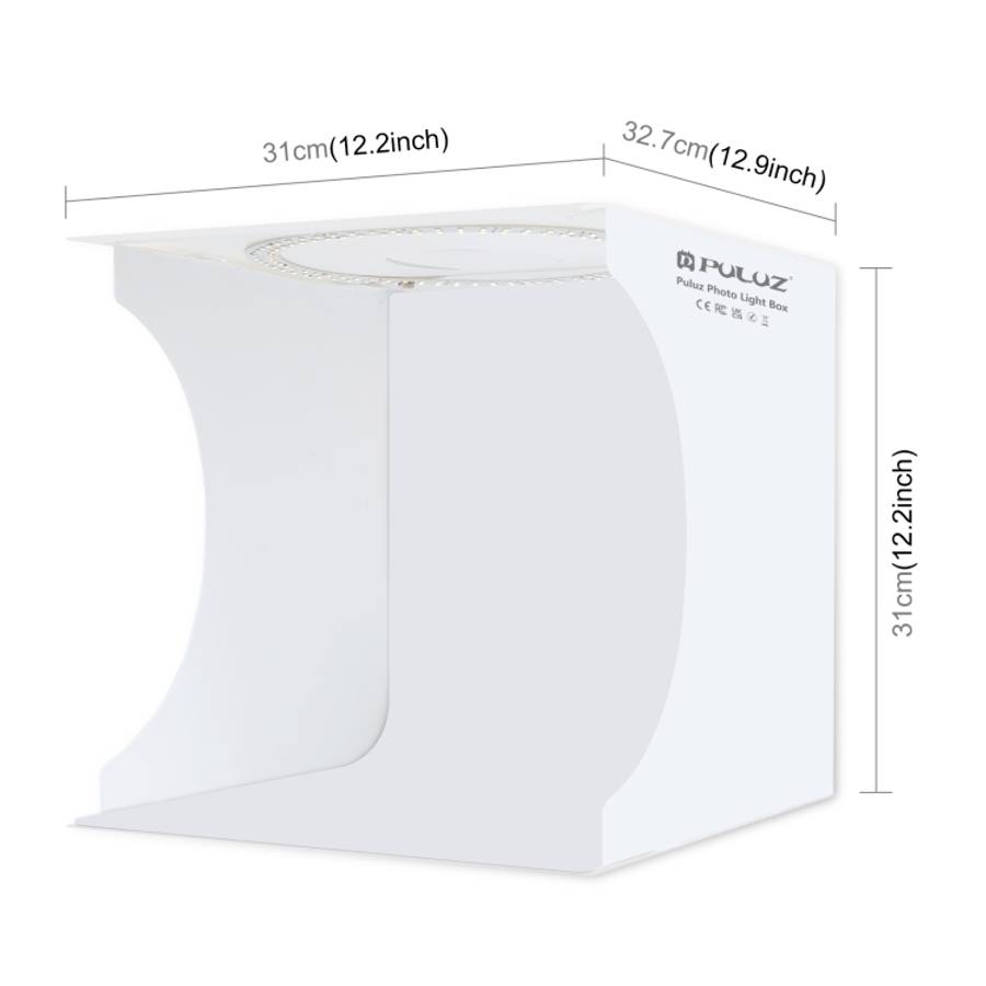 PULUZ 30cm Folding Portable Ring Light Board Photo Lighting Studio Shooting Tent Box Kit with 6 C...