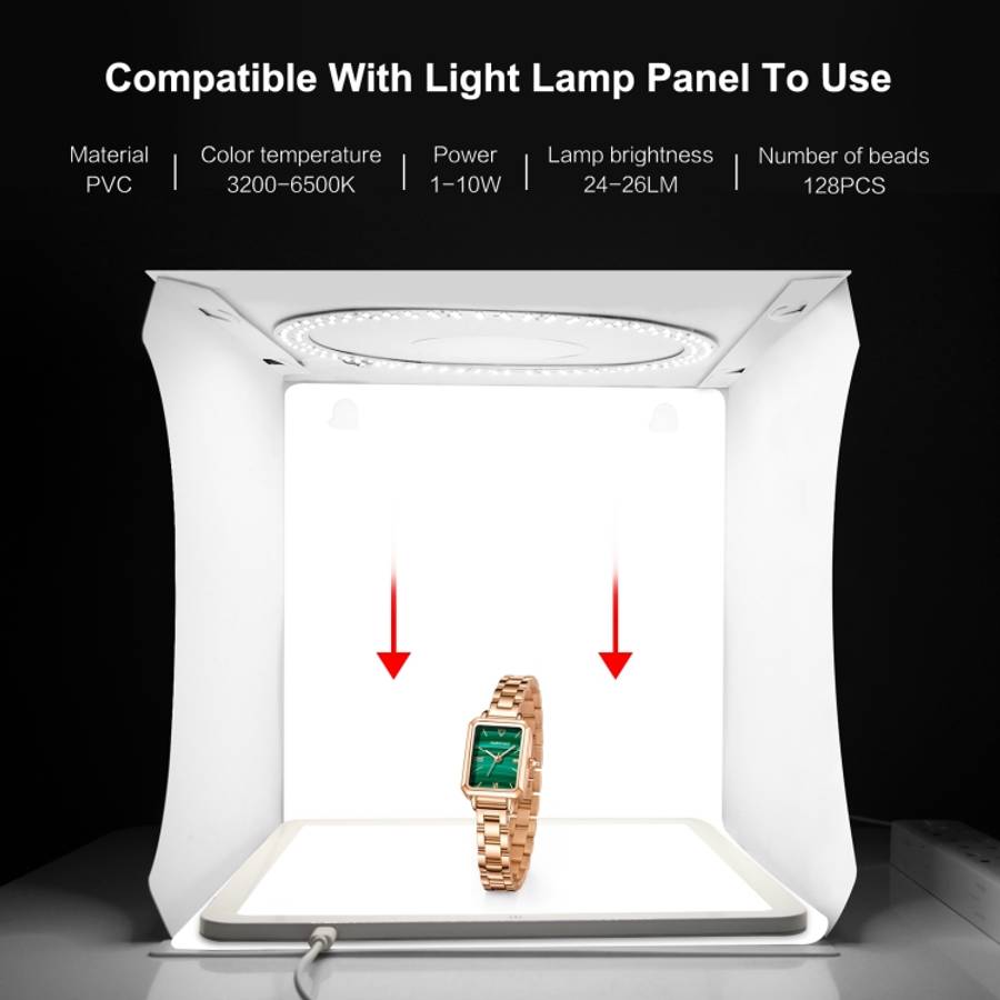 PULUZ 30cm Folding Portable Ring Light Board Photo Lighting Studio Shooting Tent Box Kit with 6 C...