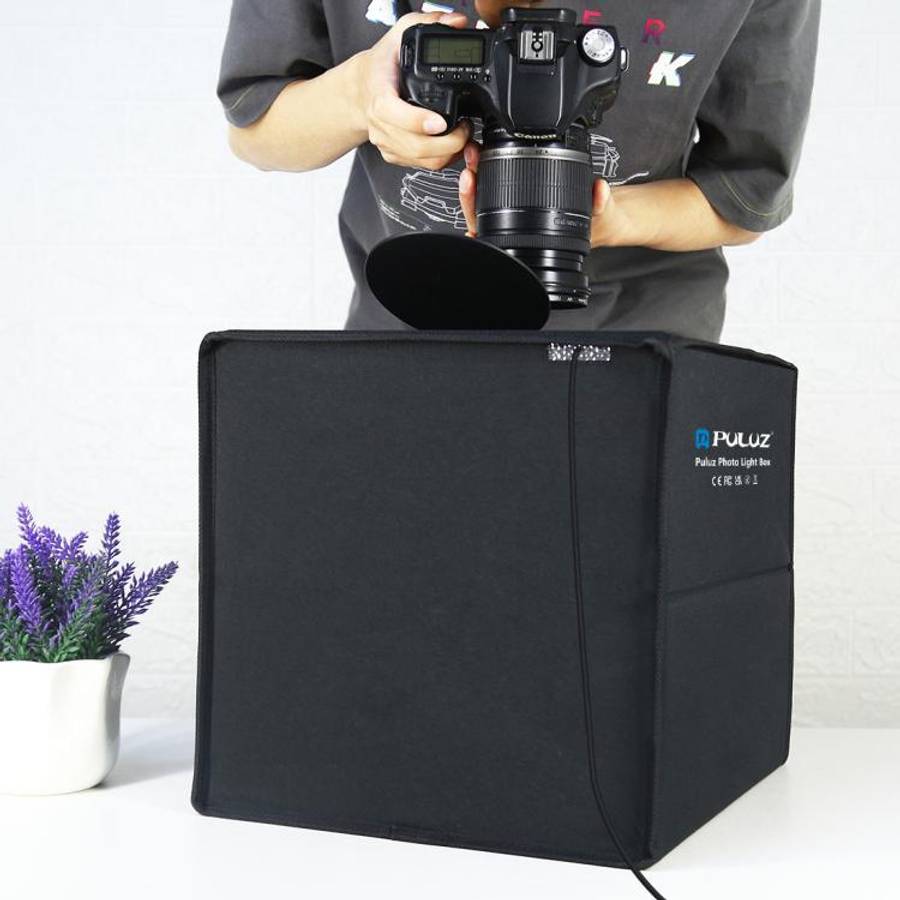PULUZ 30cm Folding Ring Light Photo Lighting Studio Shooting Tent Box Kit with 6 Colors Black / W...