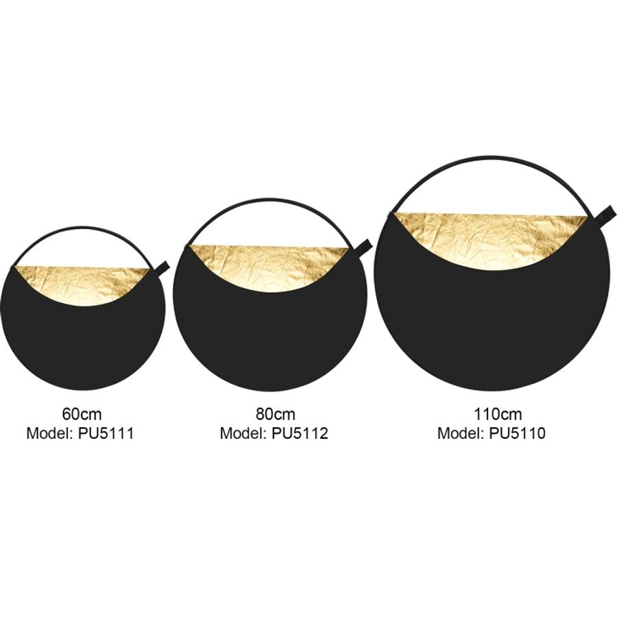 PULUZ 110cm 5 in 1 (Silver / Translucent / Gold / White / Black) Folding Photo Studio Reflector B...