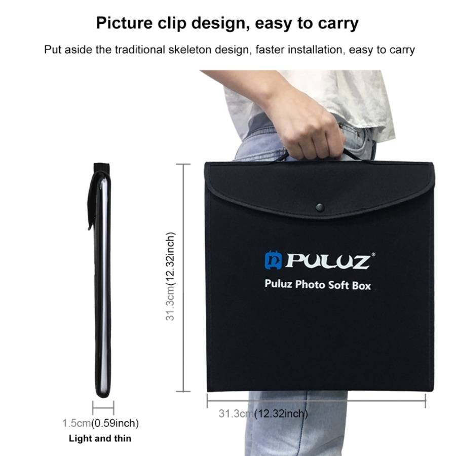 PULUZ 30cm Folding Portable Ring Light Photo Lighting Studio Shooting Tent Box Kit with 6 Colors ...