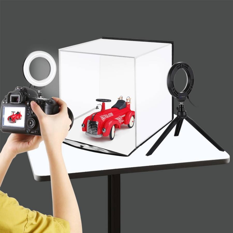 PULUZ 30cm Folding Portable Ring Light Photo Lighting Studio Shooting Tent Box Kit with 6 Colors ...