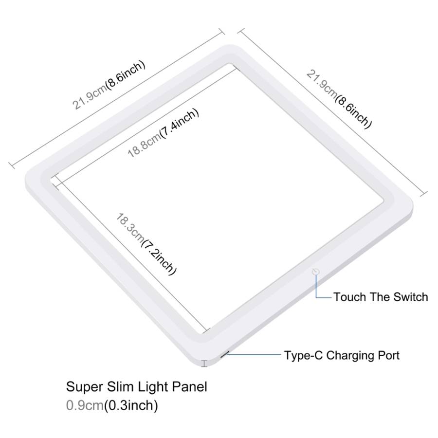 PULUZ Mini LED Photography Shadowless Light Lamp Panel Pad + Studio Shooting Tent Box, Acrylic Ma...