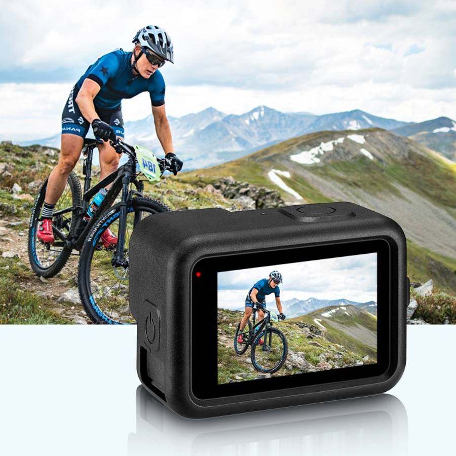 PULUZ for GoPro HERO12 Black /11 Black /10 Black /9 Black Silicone Protective Case + POM Side Int...