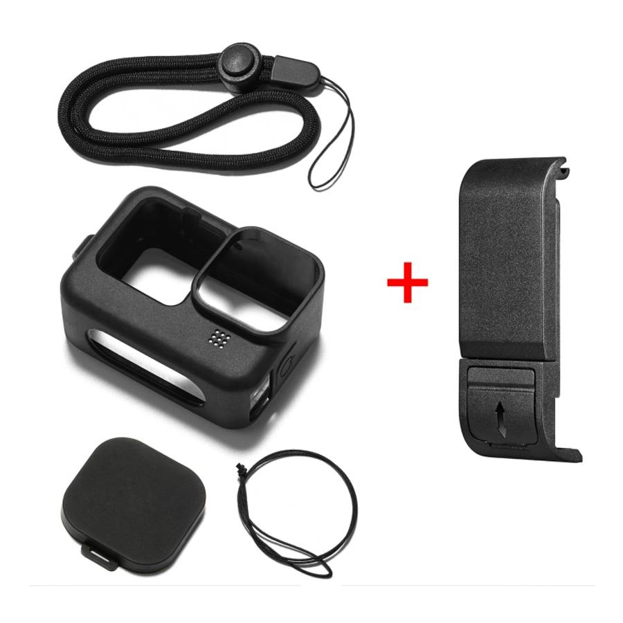 PULUZ for GoPro HERO12 Black /11 Black /10 Black /9 Black Silicone Protective Case + POM Side Int...