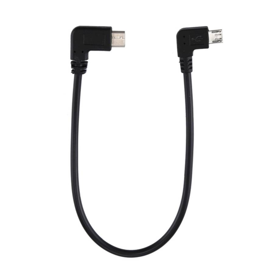 USB-C / Type-C Male Elbow to Micro USB Male Elbow Adapter Cable, Total Length: about 25cm, For Sa...
