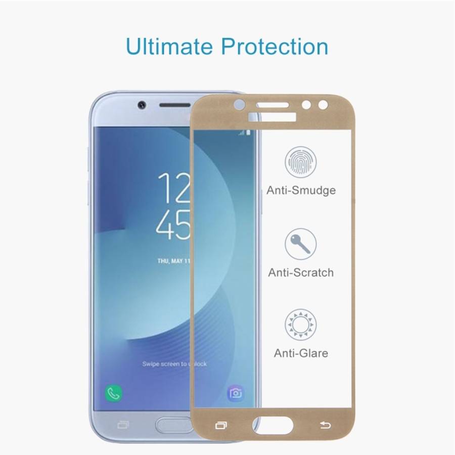 For Galaxy J5 (2017) (EU Version) 0.26mm 9H Surface Hardness 2.5D Curved Silk-screen Full Screen ...