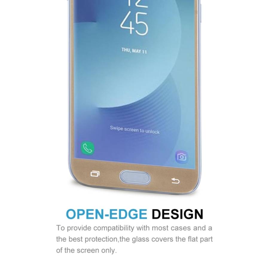 For Galaxy J5 (2017) (EU Version) 0.26mm 9H Surface Hardness 2.5D Curved Silk-screen Full Screen ...