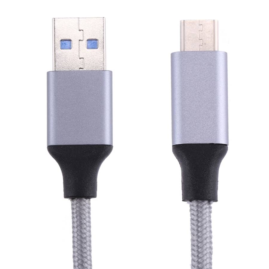 1m Wires Woven Metal Head USB-C / Type-C 3.1 to USB 3.0 Data / Charger Cable