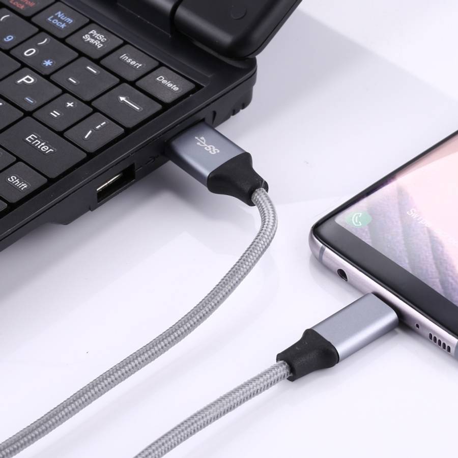 1m Wires Woven Metal Head USB-C / Type-C 3.1 to USB 3.0 Data / Charger Cable