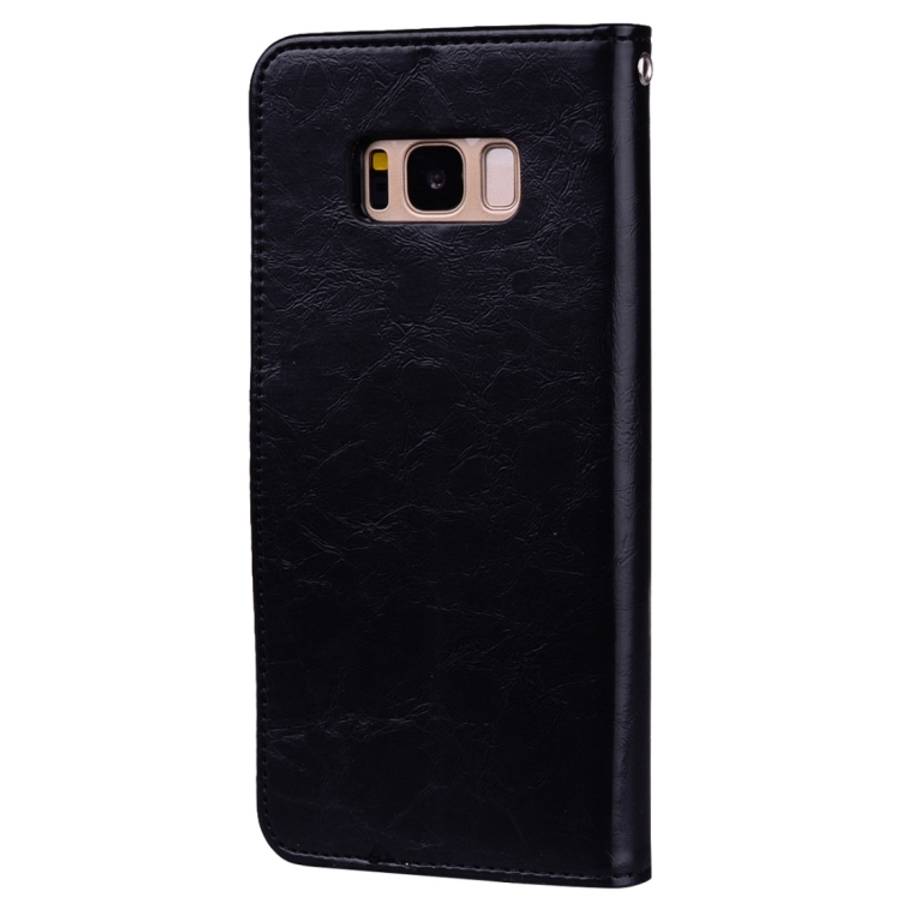 For Samsung Galaxy S8 + Business Style Oil Wax Texture Horizontal Flip Leather Case with Holder &...