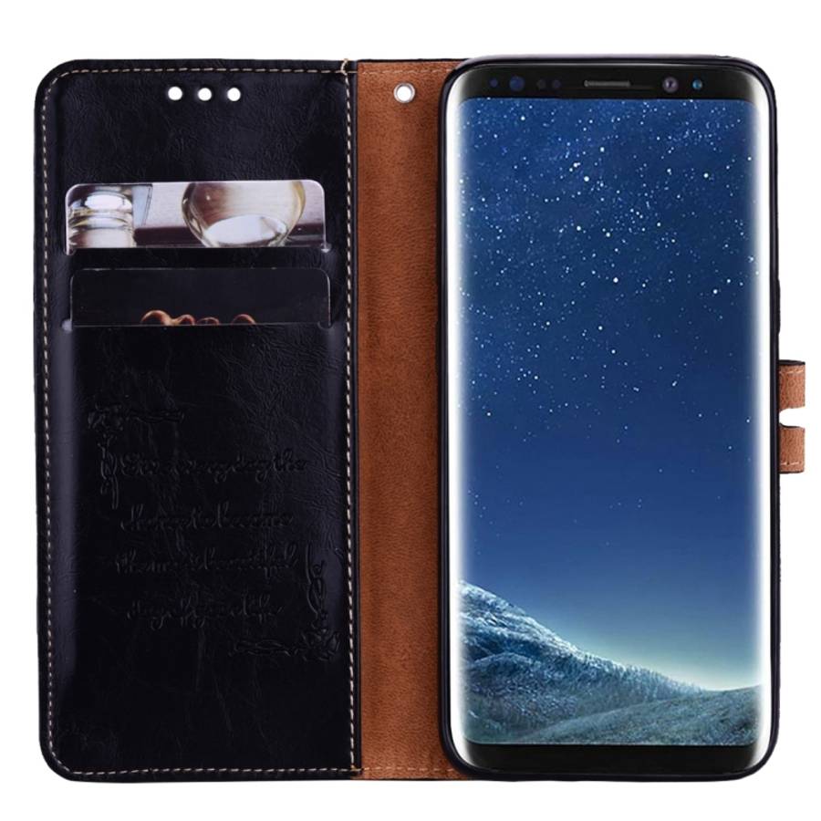 For Samsung Galaxy S8 + Business Style Oil Wax Texture Horizontal Flip Leather Case with Holder &...