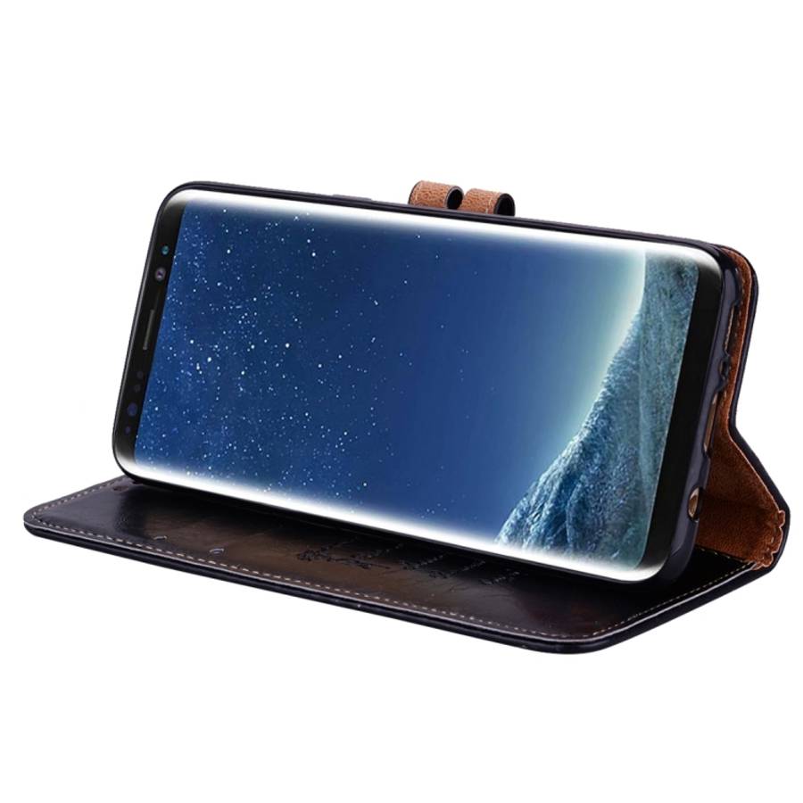 For Samsung Galaxy S8 + Business Style Oil Wax Texture Horizontal Flip Leather Case with Holder &...