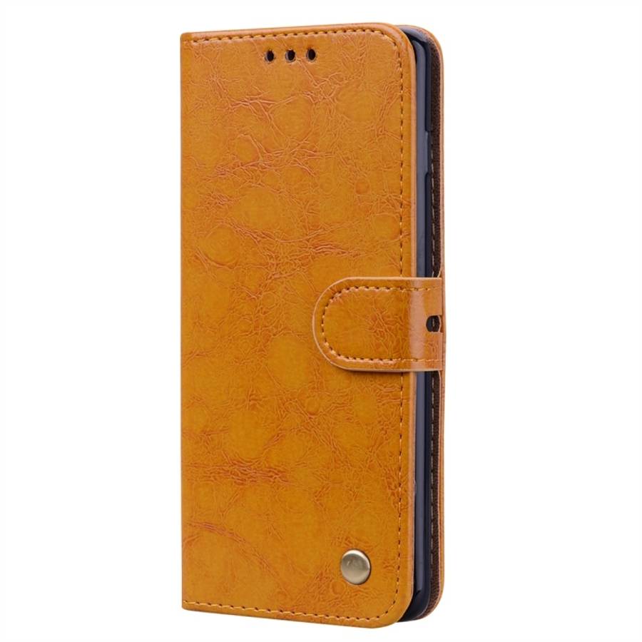 Business Style Oil Wax Texture Horizontal Flip Leather Case for Galaxy S10 Plus, with Holder &amp...