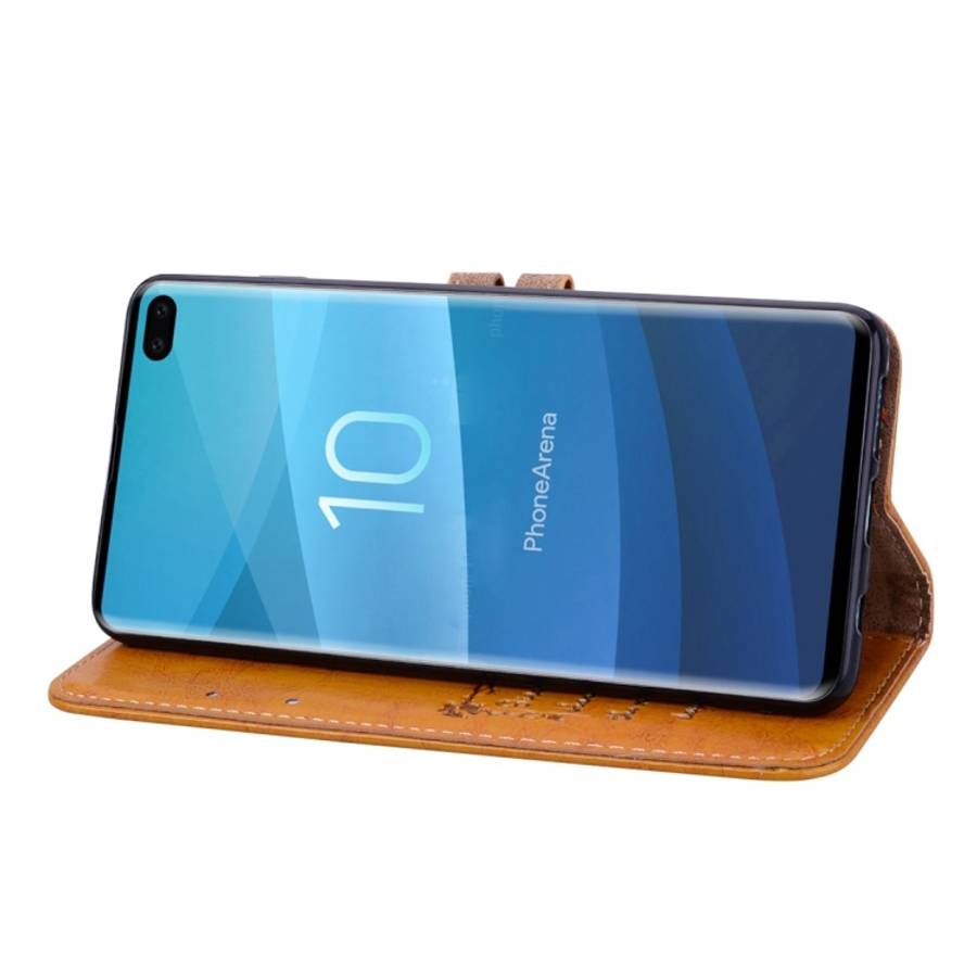 Business Style Oil Wax Texture Horizontal Flip Leather Case for Galaxy S10 Plus, with Holder &amp...