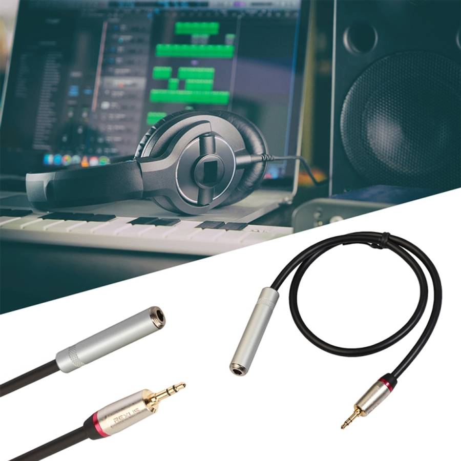REXLIS TC128MF 3.5mm Male to 6.5mm Female Audio Adapter Cable, Length: 60cm