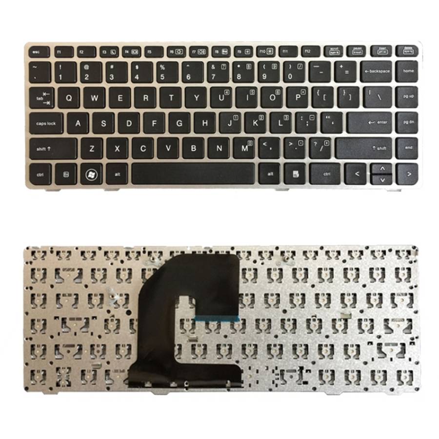 US Version Keyboard with Silver Frame for HP EliteBook 8470B 8470P 8470 8460 8460p 8460w ProBook ...