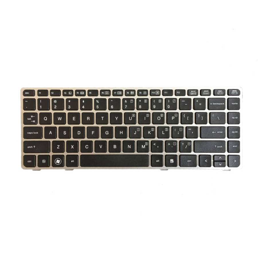 US Version Keyboard with Silver Frame for HP EliteBook 8470B 8470P 8470 8460 8460p 8460w ProBook ...