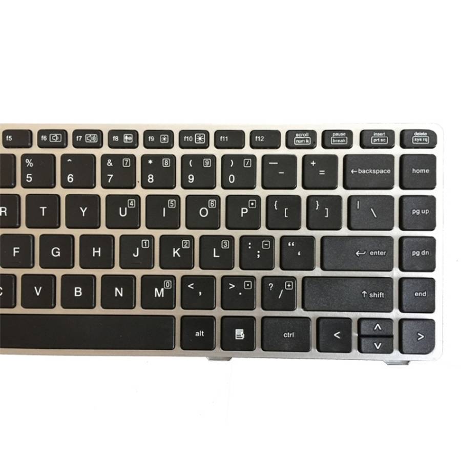 US Version Keyboard with Silver Frame for HP EliteBook 8470B 8470P 8470 8460 8460p 8460w ProBook ...