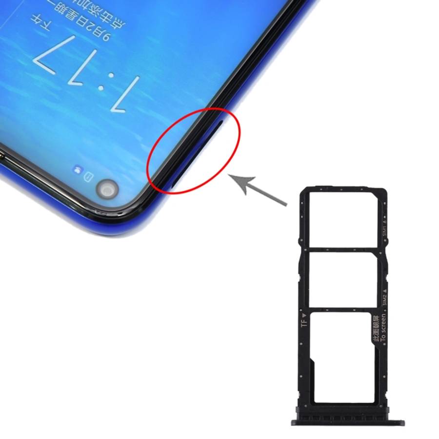 SIM Card Tray + SIM Card Tray + Micro SD Card Tray for Huawei Honor Play 3, For Huawei Honor Play 3