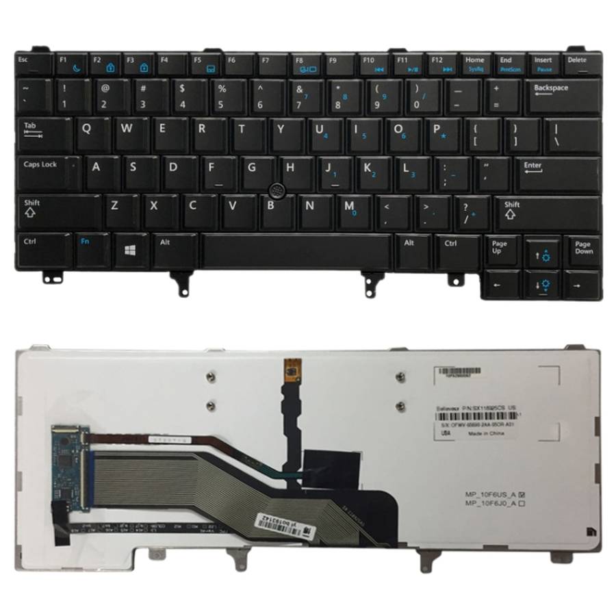 US Version Keyboard with Keyboard Backlight and Pointing for Dell Latitude E6420 E6320 E6430 E542...