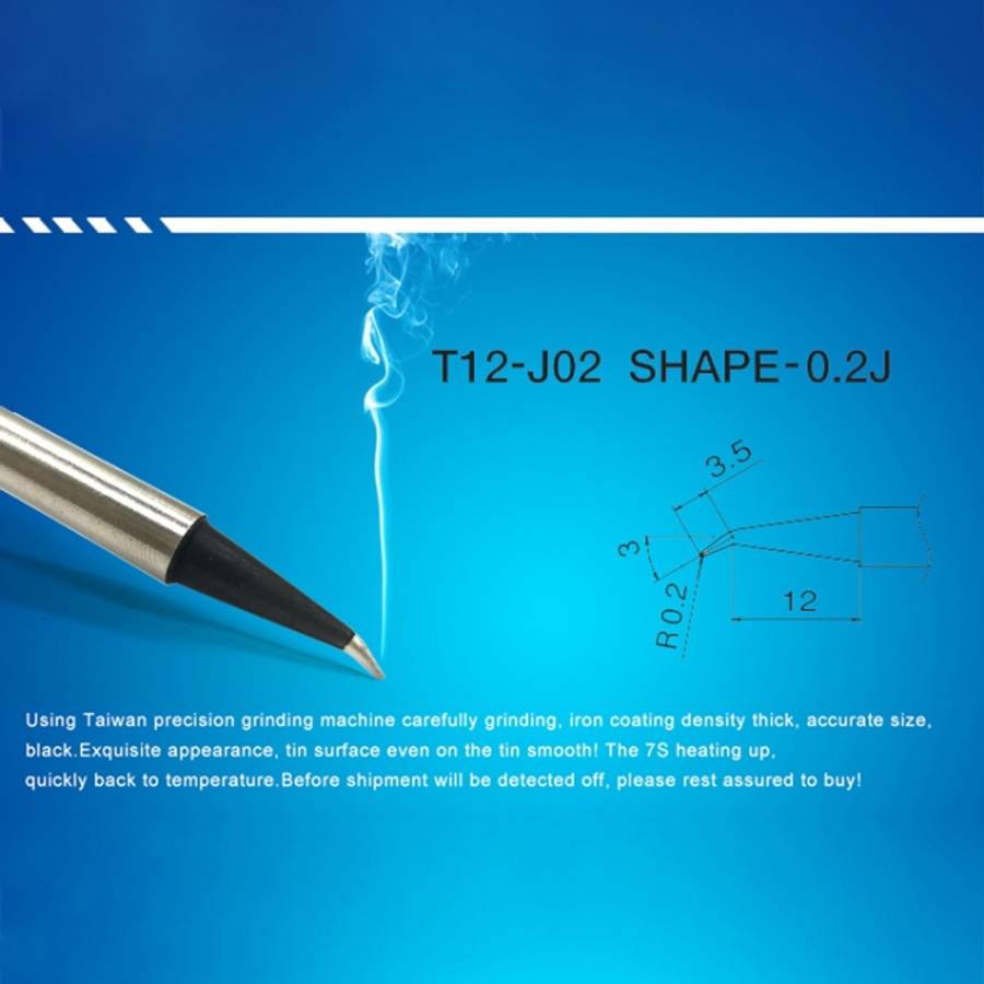 QUICKO T12-J02 Black Welding Lead-free Soldering Iron Tip