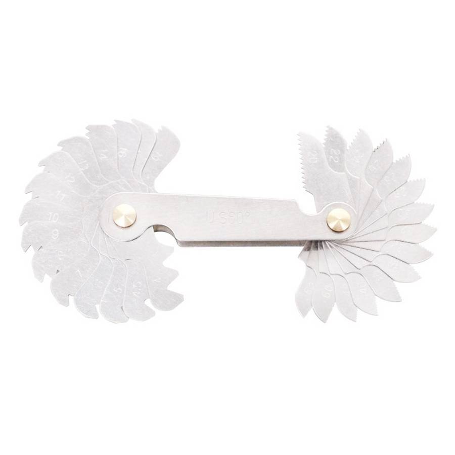 30 PCS US Screw Pitch Thread Blades 60 Degrees CR Stainless Steel Thread Gauge
