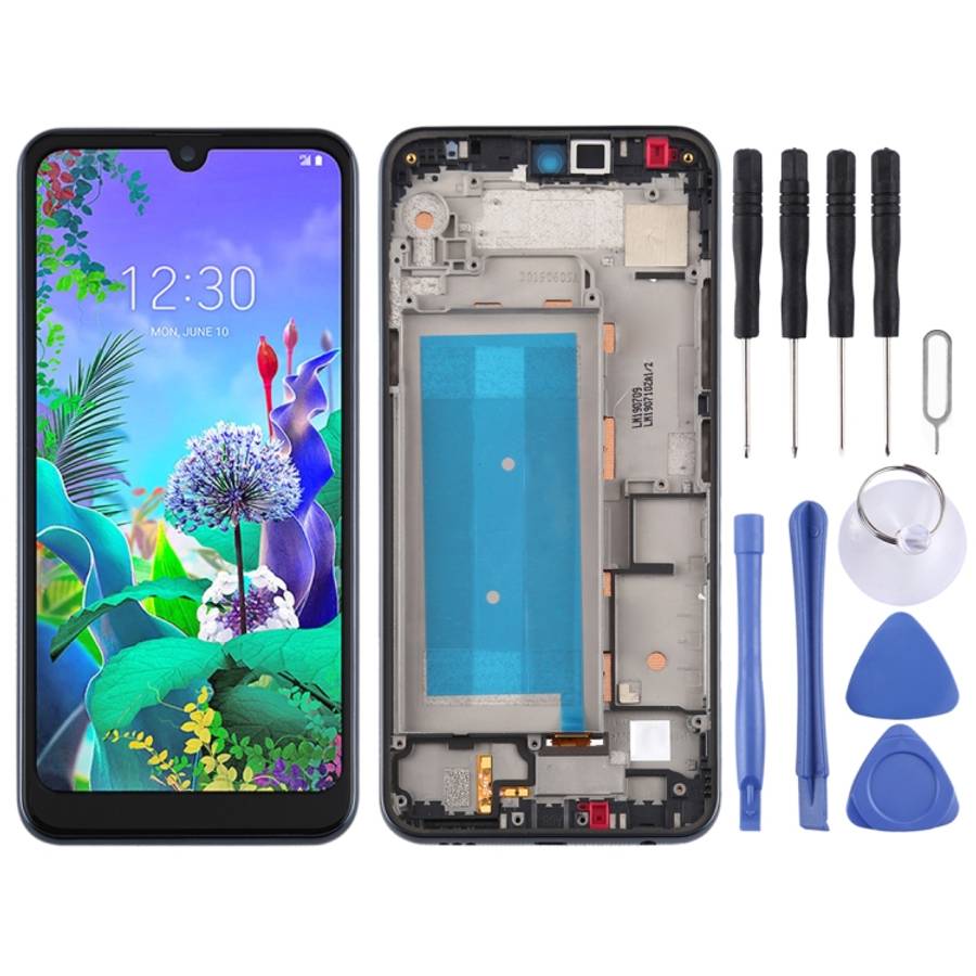 LCD Screen and Digitizer Full Assembly with Frame for LG Q60,Double SIM, For LG Q60(Double SIM)