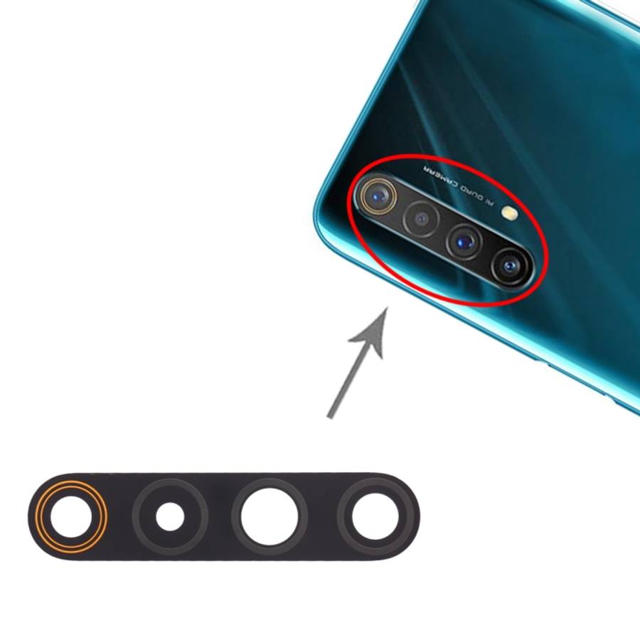 For OPPO Realme X50 5G 10pcs Back Camera Lens