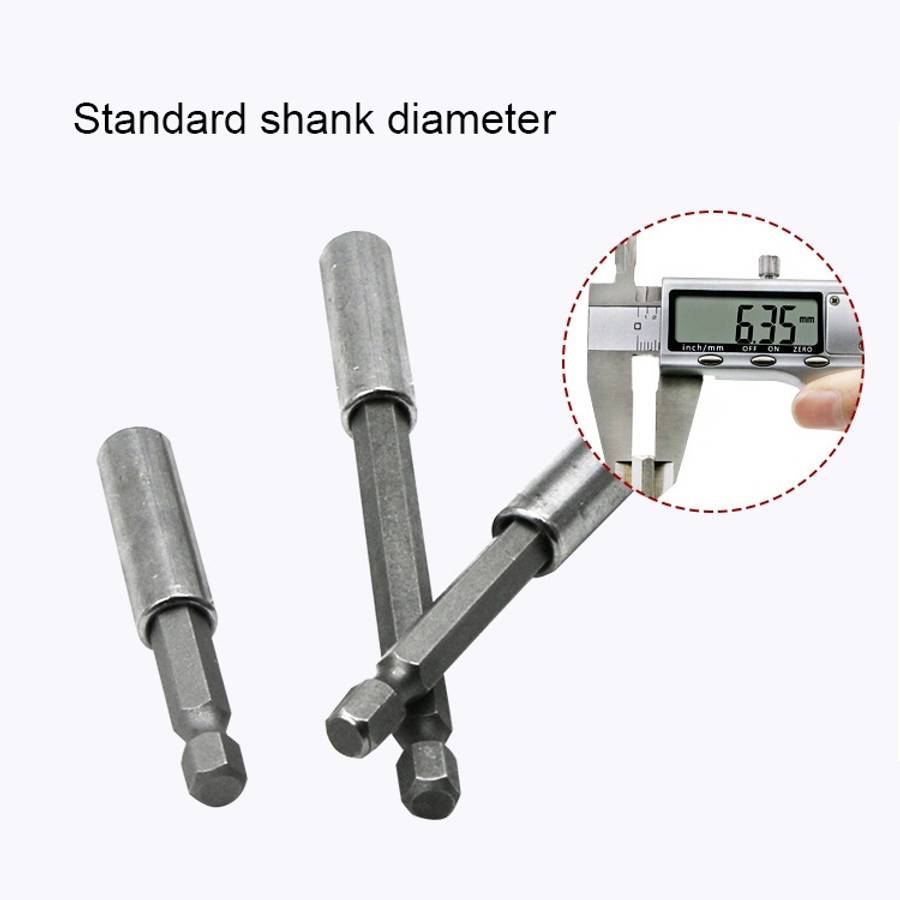 3 in 1 1/4 Electric Batch Head High Magnetism Connecting Rod Pistol Drill Extension Rod Sleeve Fa...